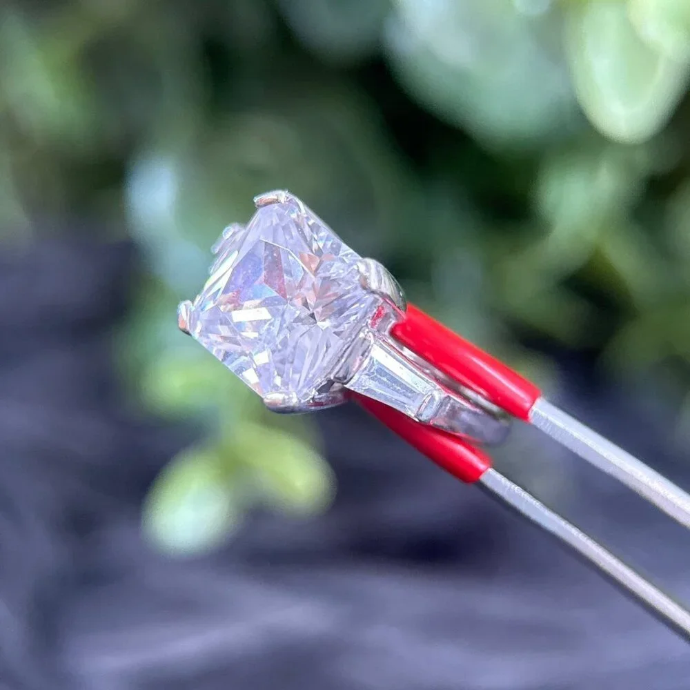 Sparkling‎ 3-Czs Silver 925 Ring